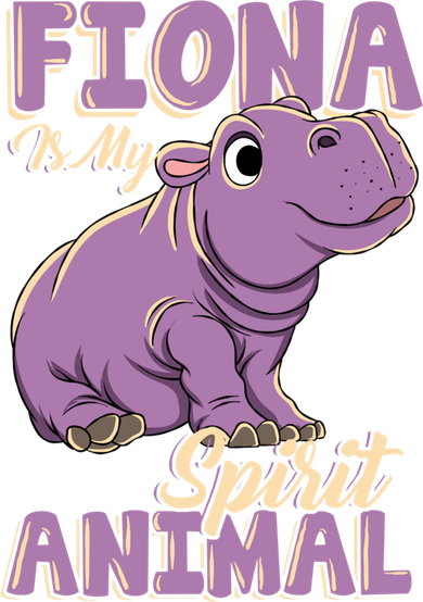 Fiona Is My Spirit Animal Baby Hippo Hippopotamus Lover Funny Gift Toddler T-Shirt