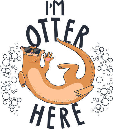 Funny I'm Otter Here Coaster