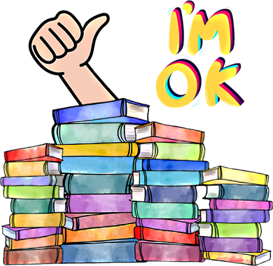 Funny I'm Ok Reading Books Nerd National Book Day Lover Gift Toddler Long Sleeve