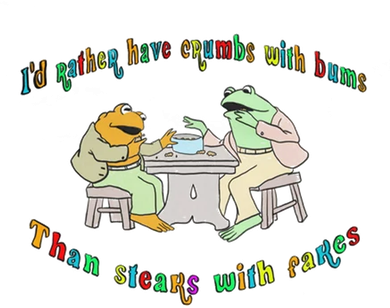 Frog I'd Rather Have Crumbs With Bums Pajama Set