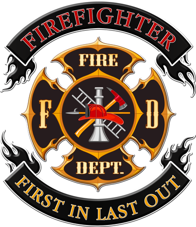 Firefighter Biker Logo First In Last Out Hat