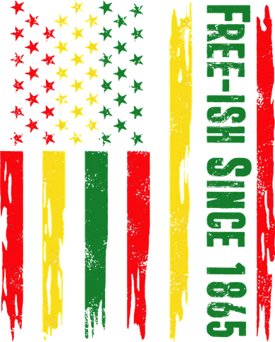 Free Ish Since 1865 With Pan African Flag For Juneteenth Kids T-Shirt