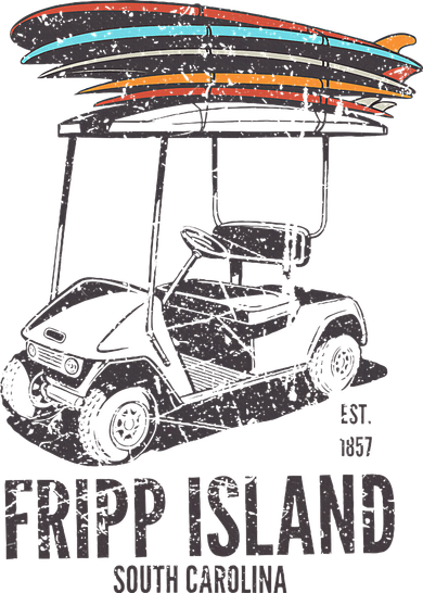 Fripp Island South Carolina Golf Cart Surfer Lowcountry Women's Tank Top