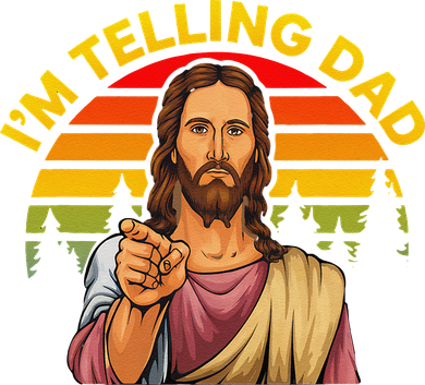 Funny IM Telling Dad Religious Christian Jesus Meme Women's Long Sleeve Shirt