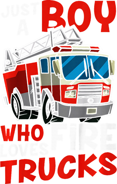 Firefighter Just A Boy Who Loves Fire Trucks Toddler Hoodie