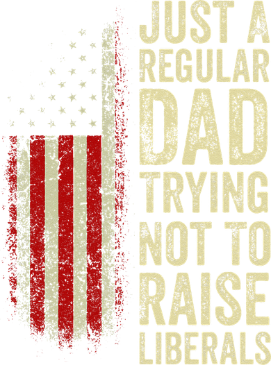 Funny Just A Regular Dad Trying Not To Raise Liberals Fathers Day Doddie Hoodie