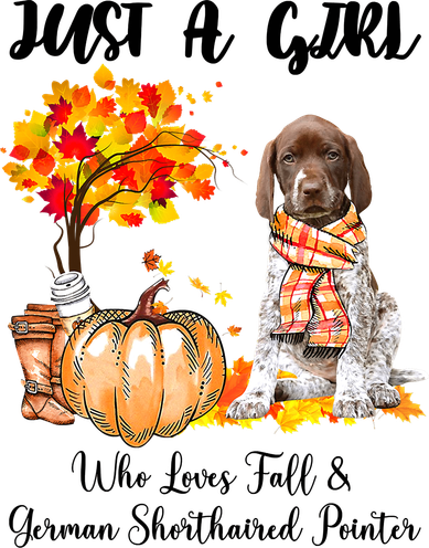Funny Just A Girl Who Loves Fall And German Shorthaired Pointer Women's Dry Zone Grid Polo
