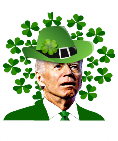 Funny Joe Biden St Patricks Day Confused Halloween Biden Women's Sweatshirt