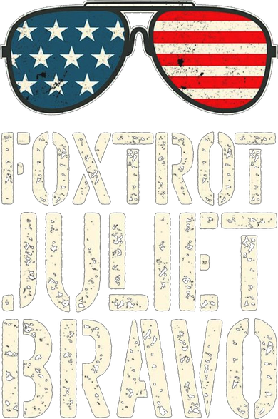 Foxtrot Juliet Bravo Funny Pro America US Flag Sunglasses Coaster