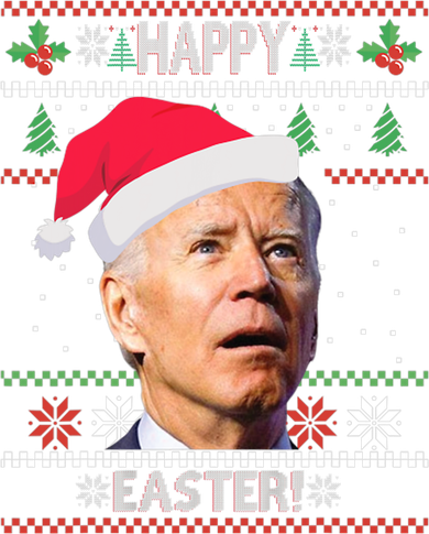 Funny Joe Biden Happy Easter Ugly Christmas Women's Sweatshirt
