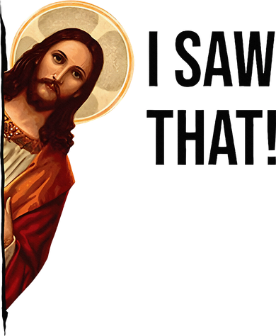 Funny Jesus Christ I Saw That Meme Religious Cool Retro God Women's Sweatshirt