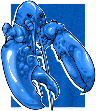 Funny Jumpscare Lobster Meme Blue Crustacean Button