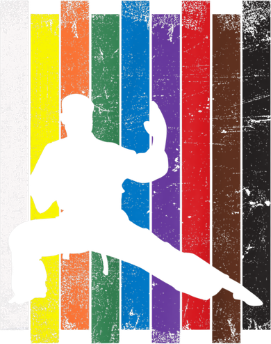 Funny Karate Belt Gift Karate Silhouette Gift Martial Arts Polo