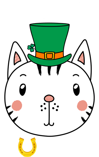 Feline Lucky Cat St Patricks Day Long Sleeve Shirt