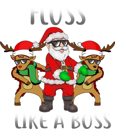 Floss like a Boss Santa Reindeer Doggie Tank