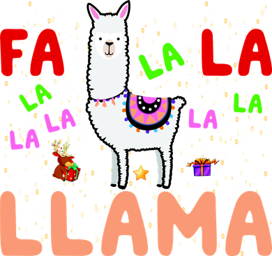 Fa La La Llama Funny Llama Christmas Polo