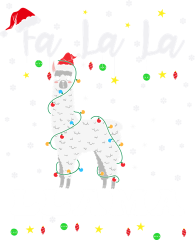 Fa La La Llama Christmas Lamma Lama Tree Lights Santa Family Cool Gift Ornament