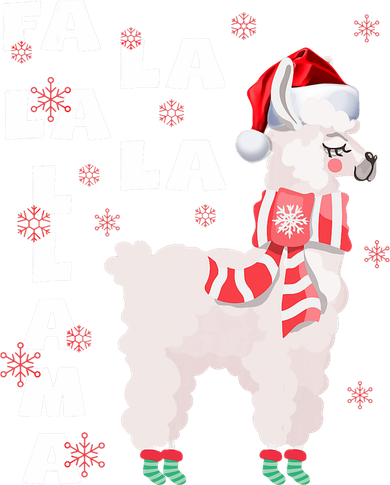 Fa La La Llama Santa Christmas Funny Gift Xmas Baby Bodysuit