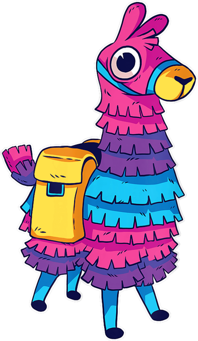 Funny Loot Llama Pinata With Yellow Saddlebag Women's Hoodie