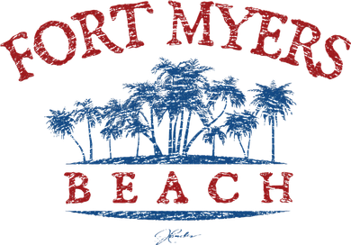 Fort Myers Beach Fl Palm Trees On Beach Toddler Long Sleeve