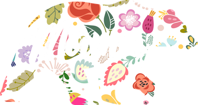 Mama Bear Cute Flower Pattern Ceramic Ornament