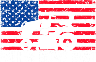 Father Mows Best Lawn Care Dad Mowing Patriotic FatherS Day Women's T-Shirt