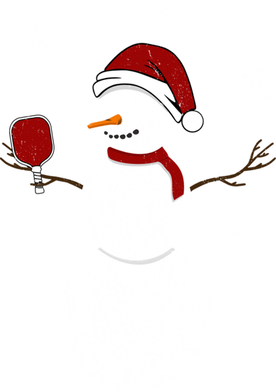 Funny Merry Christmas Snowman Playing Pickleball Toddler T-Shirt