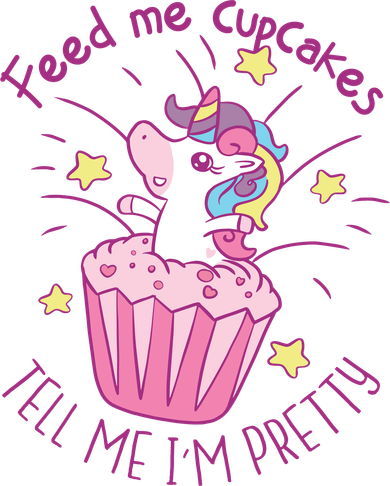 Feed Me Cupcakes Tell Me I'm Pretty Toddler T-Shirt