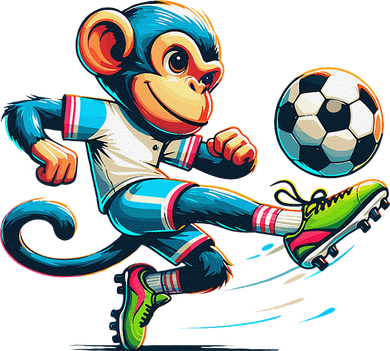 Funny Monkey Design Monkey Playing Soccer Sweatshirt