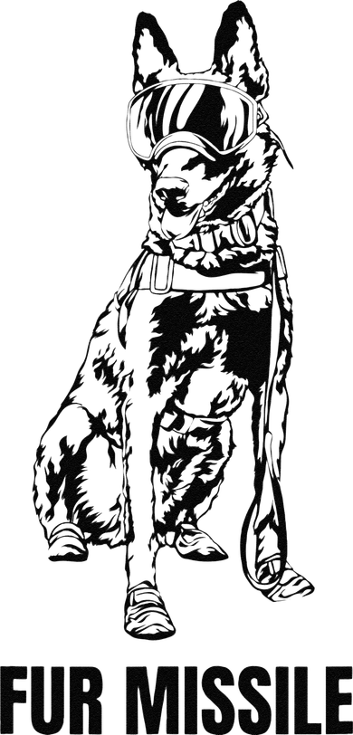 Fur Missile Funny Black Belgian Malinois Dog Sweatshirt