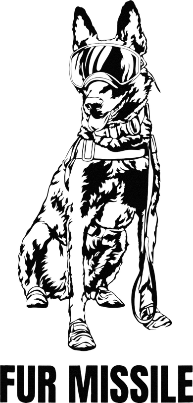 Fur Missile Funny Black Belgian Malinois Dog Tank Top