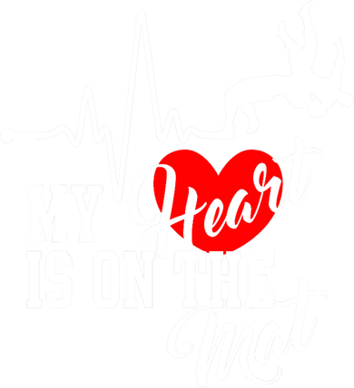 Funny My Heart Is Gift On The Mat Wrestling Mom Gift Ornament