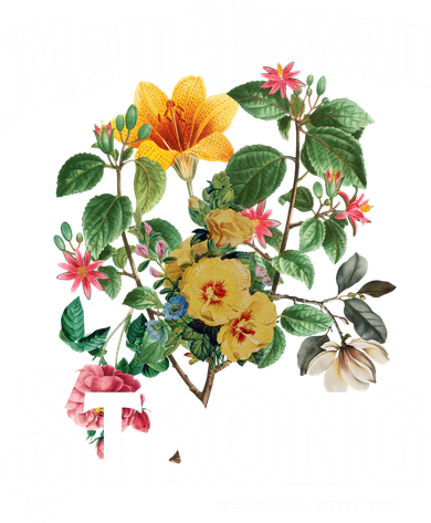 Floral Maui Hawaii Strong We Stand With Maui Women's V-Neck T-Shirt