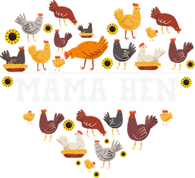 Funny Mama Hen Heart Chicken Mom Chicken Lover Mother's Day Toddler Hoodie