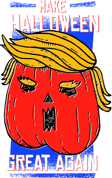 Funny Make Halloween Great Again Trump Pumpkin Women's Tank Top
