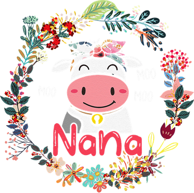 Funny Moo Nana Cute Cow Bow Tie Flowers Happy Mother's Day Women's Sweatshirt