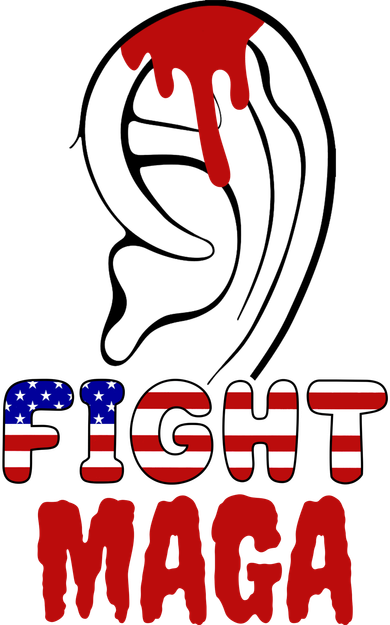 Fight Maga Pro Donald Trump Bleeding Ear Doddie Hoodie