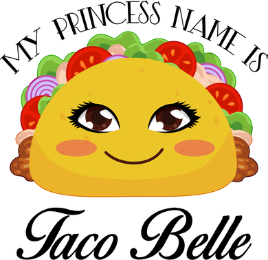 Funny My Princess Name is Taco Belle Mousepad