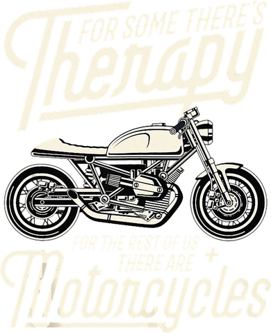 Funny Motorcycle Rider Therapy Vintage Biker Gift Apron