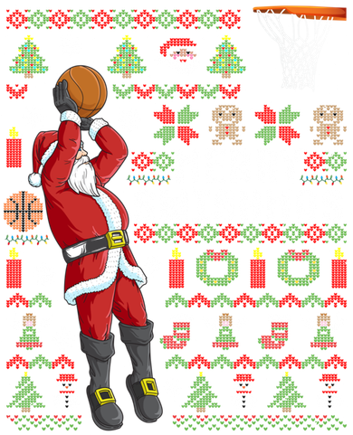 Funny Merry Swishmas Ugly Christmas Basketball Christmas Gift Button