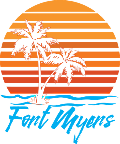 Fort Myers Sunset Palm Trees Beach Vacation Tourist Funny Gift Kids Long Sleeve Shirt