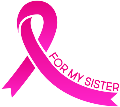 Wear Pink For My Sister Breast Cancer Awareness Women's Long Sleeve Shirt