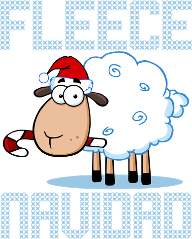 Fleece Navidad Sheep Lamb Ugly Christmas Sweater Design Coaster