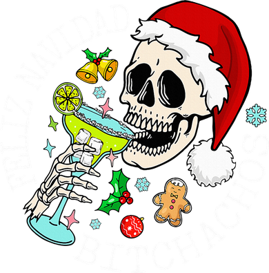 Feliz Navidad Bitchachos Funny Skull Spanish Tank Top