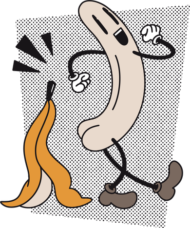 Funny Naked Banana Retro Cartoon 1 Kids Long Sleeve Shirt