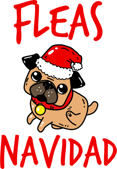 Fleas Navidad Funny Pug Christmas Gift Funny Gift Ornament