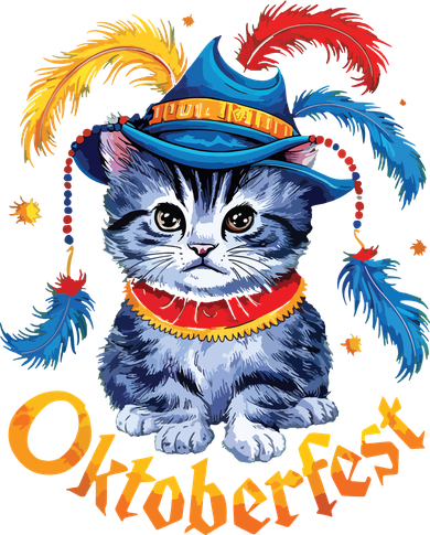 Funny Oktoberfest Cat Kitten Germany Women's Hoodie