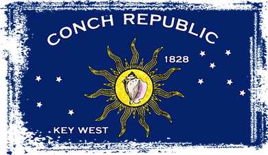 Flag Of Conch Republic Funny Key West Florida Kids T-Shirt