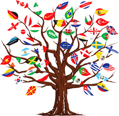 Flags of Countries of the World international flag tree Pajama Set