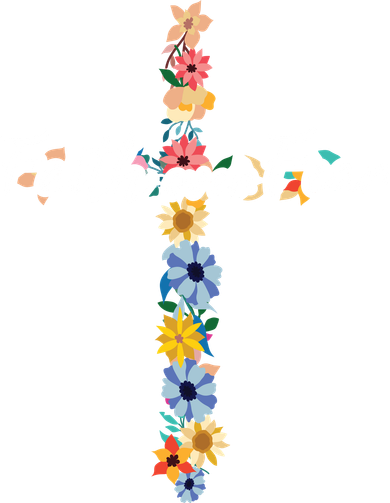Faith Over Fear Christian Cross Flowers Button